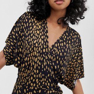 whistles exclusive animal print wrap dress